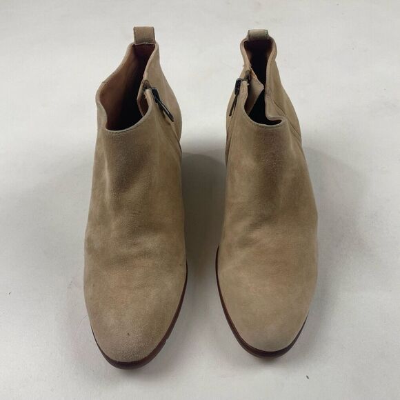 J.CREW Sawyer Ankle Boots Booties Suede Leather Sand C9868 Womens Size 6.5 - Picture 3 of 10